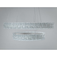 Підвісна LED люстра з пультом 110 Вт біла 6050 лм Diasha D8748/600+400WH