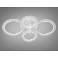 Люстра стельова Diasha 8022 біла 4 кільця 60Вт Diasha A8022/4WHLED3colordimmer