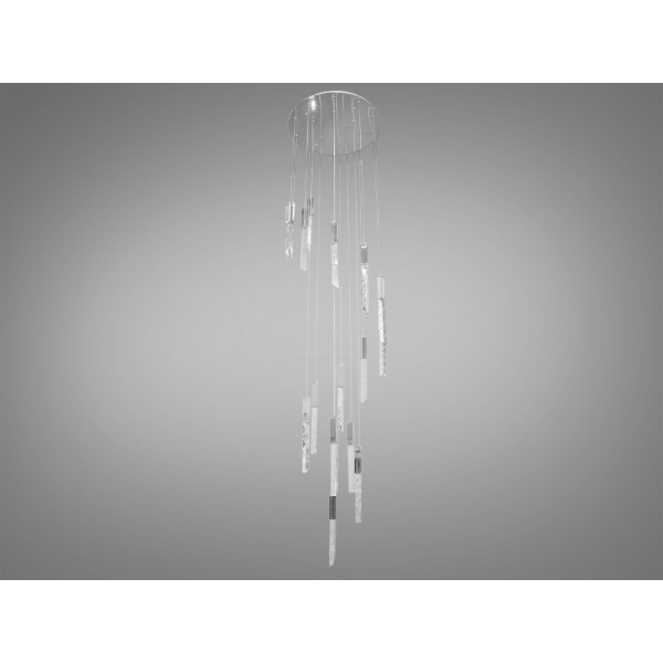 Сучасна світлодіодна люстра підвіс, 35W, хром Diasha 3001/16HR