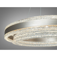 Підвісна LED люстра шампань 2 кільця 140Вт 7700Лм Diasha 5162/400+500CG