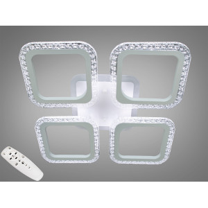 Стельова світлодіодна люстра з димером 65W Diasha AS8170/4WHLED3colordimmer