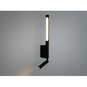 Настінне світлодіодне бра з направленням потоку світла, 5W, чорний Diasha F3700BK