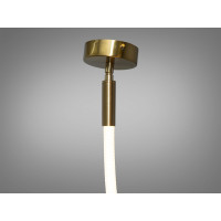 Стильна підвісна лед люстра Шланг, 28W, бронза Diasha 9610-2500GAB