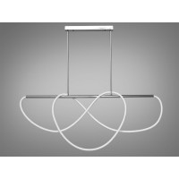 Підвісна світлодіодна нова люстра лед для вітальні Шланг, 48W, хром Diasha 9752-L1500CH Підвісна світлодіодна нова люстра лед для вітальні Шланг, 48W, хром Diasha 9752-L1500CH