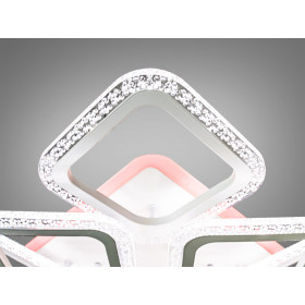 Стельова світлодіодна люстра з димером 130W Diasha AS8170/4+4WHLED3colordimmer