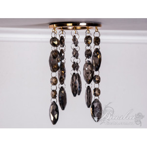 Точковий світильник із кришталевими підвісками Diasha 6019AGD-SM