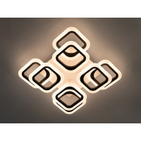 Сучасна стельова світлодіодна люстра з пультом, диммером, 120W Diasha HAS8060/4+4BK