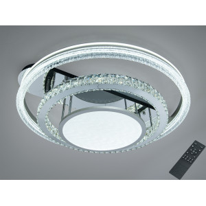 Стельова люстра LED Diasha хром 195W до 33 м² Diasha 8818/800+600+400