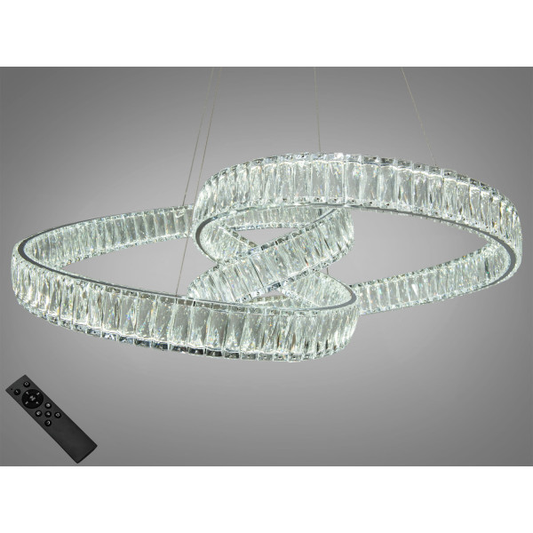 Дизайнерська новинка, кришталева світлодіодна люстра на тросах, 175W Diasha 531/800CH Дизайнерська новинка, кришталева світлодіодна люстра на тросах, 175W Diasha 531/800CH