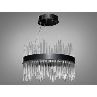 Красива підвісна кришталева світлодіодна люстра, 90 Вт, чорна Diasha 839/400PB