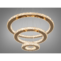 Подвесная светодиодная люстра 66 Вт Diasha 7201-8W/580+400+200G