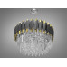 Шикарна підвісна кришталева люстра для зали, 11 ламп Diasha 82209/600HR+BK Шикарна підвісна кришталева люстра для зали, 11 ламп Diasha 82209/600HR+BK