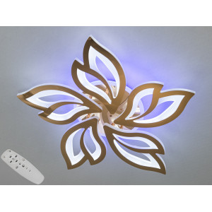 Стельова світлодіодна люстра з пультом, підсвіткою, 80W, золото Diasha 8165/5GLED3colordimmer