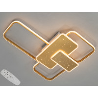 Стельова світлодіодна люстра кільця з пультом, 35Вт, білий+чорний Diasha 2449Gdimmer