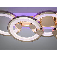 Стельова LED люстра Diasha 8022 золото 65W з підсвічуванням і пультом Diasha H8022/2+2GLED3colordimmer