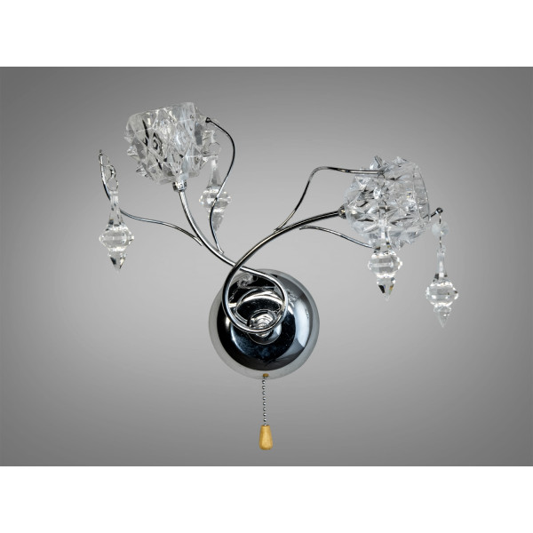 Дизайнерське світлодіодне бра "Квіткові мотиви", 2 вати, золото Diasha 88128/2HR