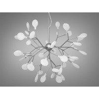 Люстра в зал 45 лампочки, хром сатин Diasha 887-45ASL