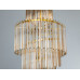 Люстра підвісна кришталева Хрустальний каскад золото Diasha 82203/600xH1500G
