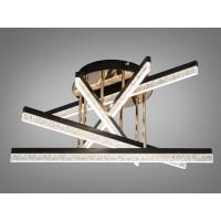 LED люстра стельова чорна 72 Вт 12 м² без пульта Diasha SX1009/5BK