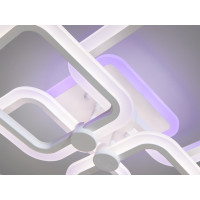 Плоска світлодіодна люстра з пультом, диммером, підсвіткою, 70W Diasha A8208/4WHLED3colordimmer