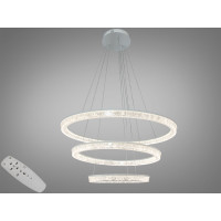 Підвісна LED люстра кільця біла 220 Вт 38-40 м² Diasha D9711/800+600+400WH