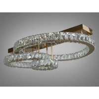 Кришталева лед люстра смарт світильник з пультом, 75 Вт, золото Diasha 7708-3D/G