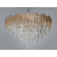 Хрустальная люстра в зал 18 ламп золото Diasha D888-800G