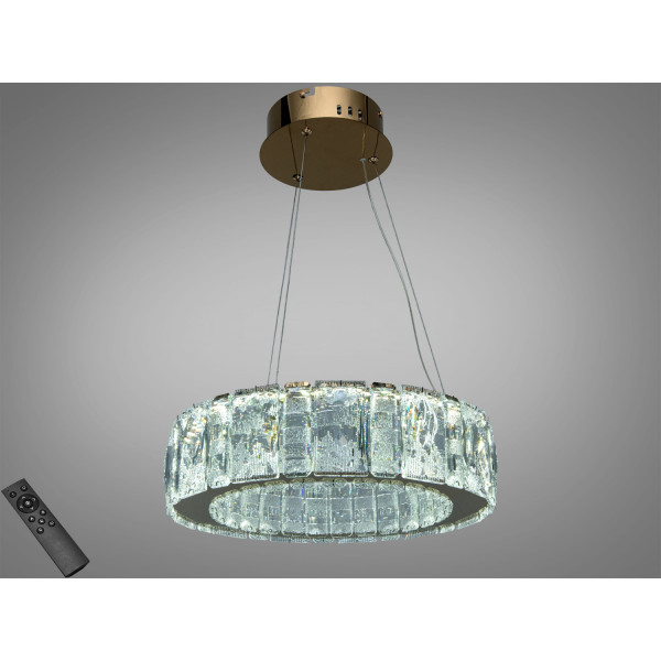 Підвісна люстра LED кришталь золото 45Вт з пультом Diasha 585/400G Підвісна люстра LED кришталь золото 45Вт з пультом Diasha 585/400G