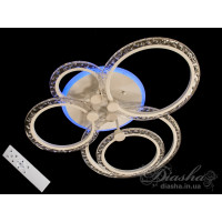 Потолочная светодиодная люстра круги с пультом и ночником Diasha QX2515/5 WH LED 3color dimmer 