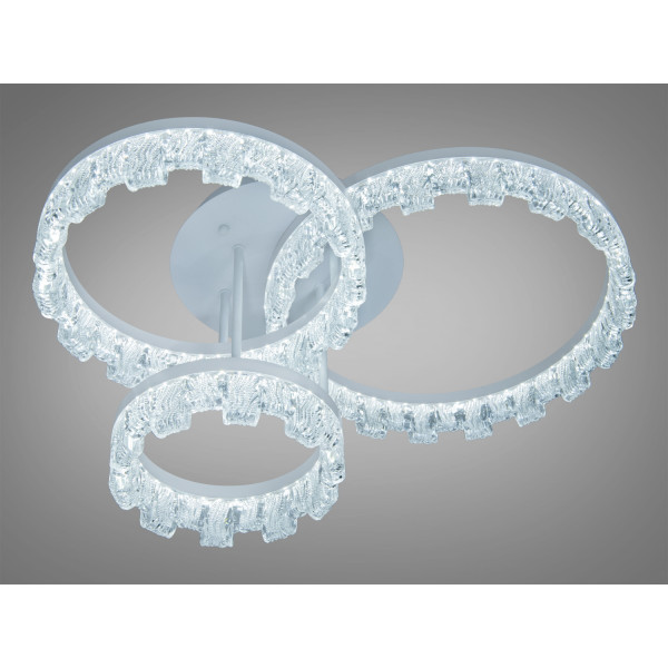 Люстра стельова LED Diasha MX78204 біла 87 Вт кільця з акрилу Diasha MX78204/1+1+1WH