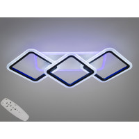 Біла LED люстра під стелю з пультом, підсвіткою та дімером, 75W Diasha A8160/2+1BKLED3colordimmer Біла LED люстра під стелю з пультом, підсвіткою та дімером, 75W Diasha A8160/2+1BKLED3colordimmer