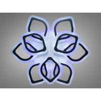 Лед люстра з пультом, диммером та кольоровою підсвіткою, 95W, чорна Diasha A8073/6+3BKLED3colordimmer