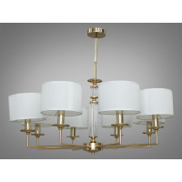 Люстра в зал с абажурами 8 ламп Е14 Diasha 1015/8G