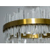 Гармонійна підвісна кришталева LED люстра у вітальню, 105 Вт, бронза Diasha 836/500BR