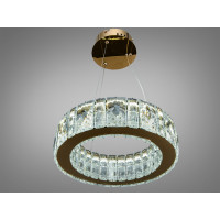 Підвісна люстра LED кришталь золото 45Вт з пультом Diasha 585/400G