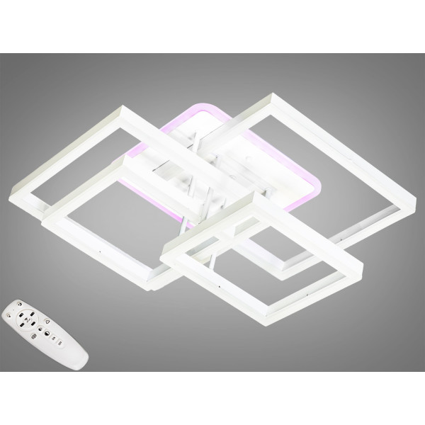 Стельова світлодіодна люстра з пультом, діммером, 145W, біла Diasha 7002WHLED3colordimmer Стельова світлодіодна люстра з пультом, діммером, 145W, біла Diasha 7002WHLED3colordimmer