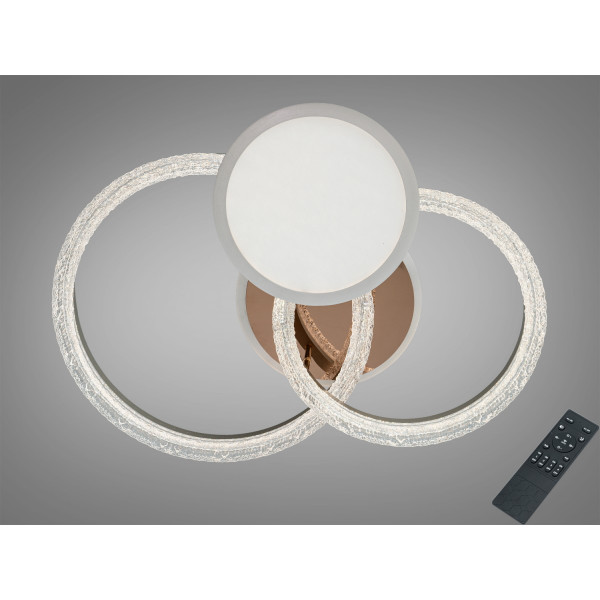 Стельова LED люстра золото 95W пульт 3 кільця 3 режими Diasha 8819/500+400+300 Стельова LED люстра золото 95W пульт 3 кільця 3 режими Diasha 8819/500+400+300