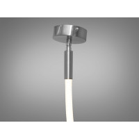 Сучасна світлодіодна люстра для кабінету Мотузка, 28Вт, срібні люстры Diasha 9610-2500CH