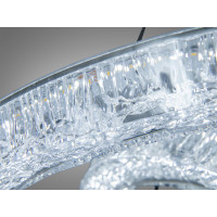 Підвісна люстра LED три кільця золото 125 Вт Diasha 1712/500+300ABK