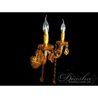 Недороге бра із кольорового акрилу в класичному стилі, на дві лампи Diasha 1004/2K-G