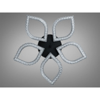 Стельова світлодіодна люстра чорна 73 Вт Diasha MX4773/5SBK