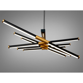 Світлодіодна люстра чорна 40W метал матові плафони сучасний мінімалізм Diasha SX8262/6BK