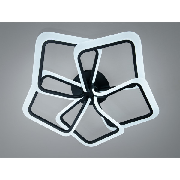 Світлодіодна стельова люстра Diasha WG5146 чорна 130 Вт з пультом і димером Diasha WG5146/5BK