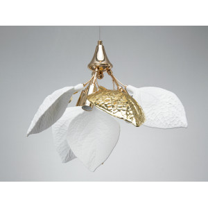 Креативна підвісна люстра з кераміки, 1 лампа, золото Diasha 7238-3PGD