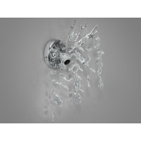 Настінний кришталевий світильник сателіт на 2 лампи, хром Diasha 608-BCH