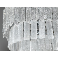 Гармонійна люстра підвіс зі скляними пелюстками, 6 ламп, хром Diasha 303-450CH