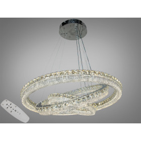 Люстра підвісна LED 3 кільця золото 270W з пультом Diasha MD6027/800+600+400HR