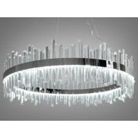 Солідна підвісна світлодіодна люстра з кришталю для вітальні, 195 Вт, хром Diasha 836/800CH