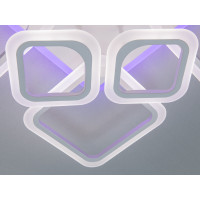 Світлодіодна люстра смарт світильник з пультом, диммером, 145W, біла Diasha HA8060/4+4WHLED3colordimmer