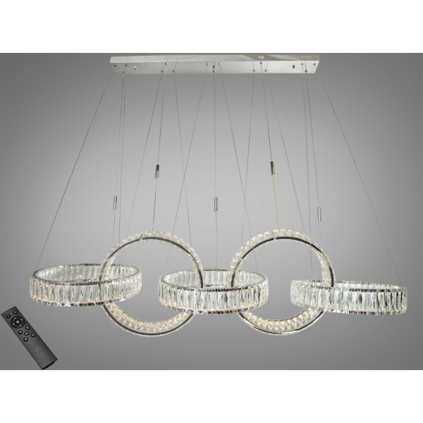 Підвісна люстра LED Diasha золото 5 кілець 195 Вт Diasha 523/400x5CH